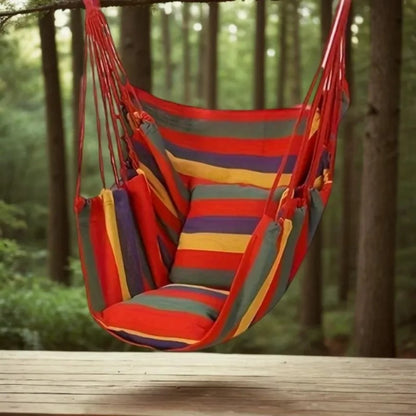 Outdoor Camping Patio Yard Canvas Hammock Chair Hanging Swing Seat
