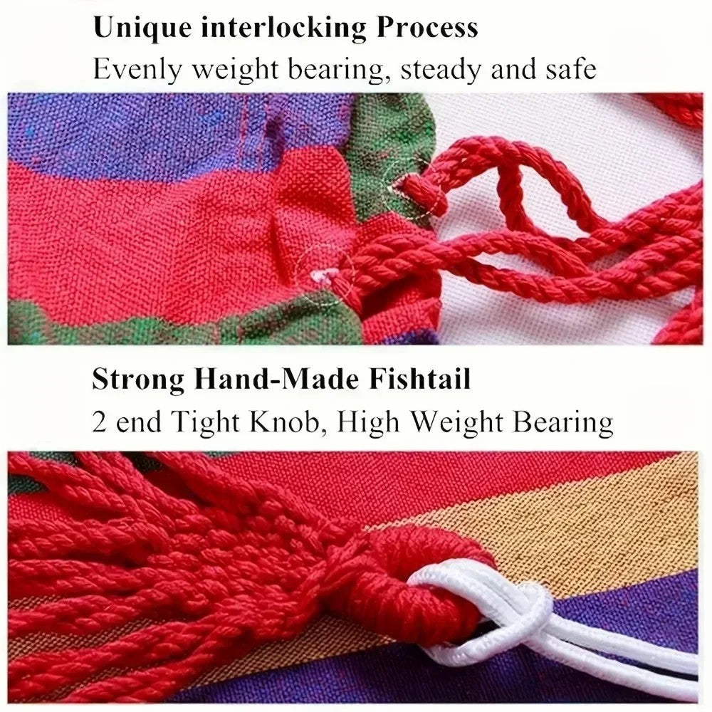 Outdoor Camping Patio Yard Canvas Hammock Chair Hanging Swing Seat