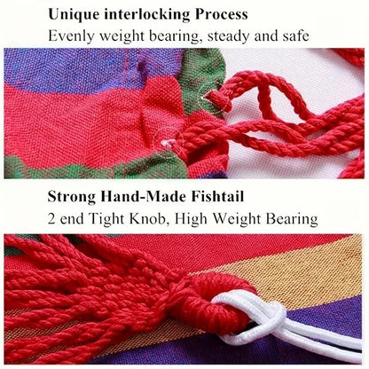 Outdoor Camping Patio Yard Canvas Hammock Chair Hanging Swing Seat