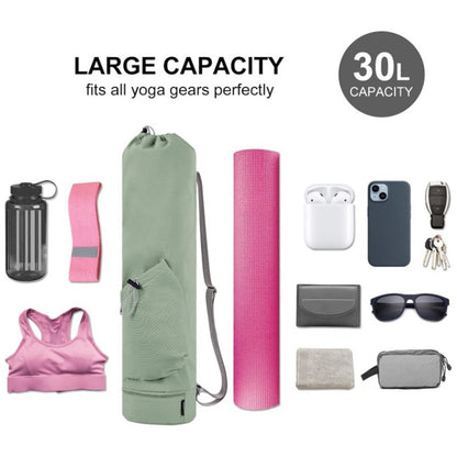 30L Large Capacity Portable Yoga Mat Storage Bag with Bottle Pocket and Wet Compartment
