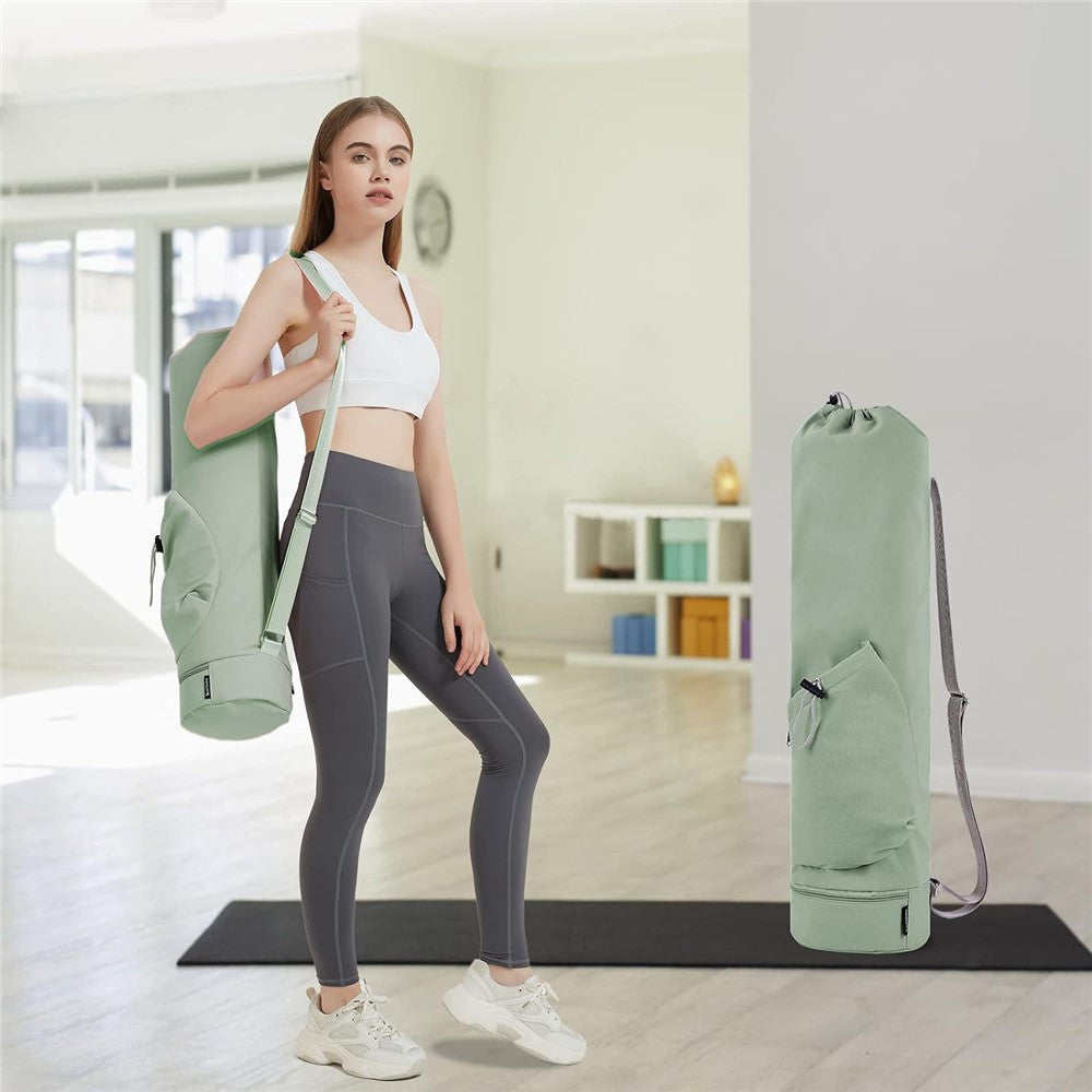 30L Large Capacity Portable Yoga Mat Storage Bag with Bottle Pocket and Wet Compartment