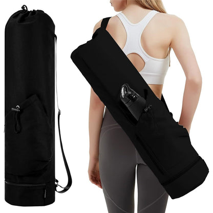 30L Large Capacity Portable Yoga Mat Storage Bag with Bottle Pocket and Wet Compartment