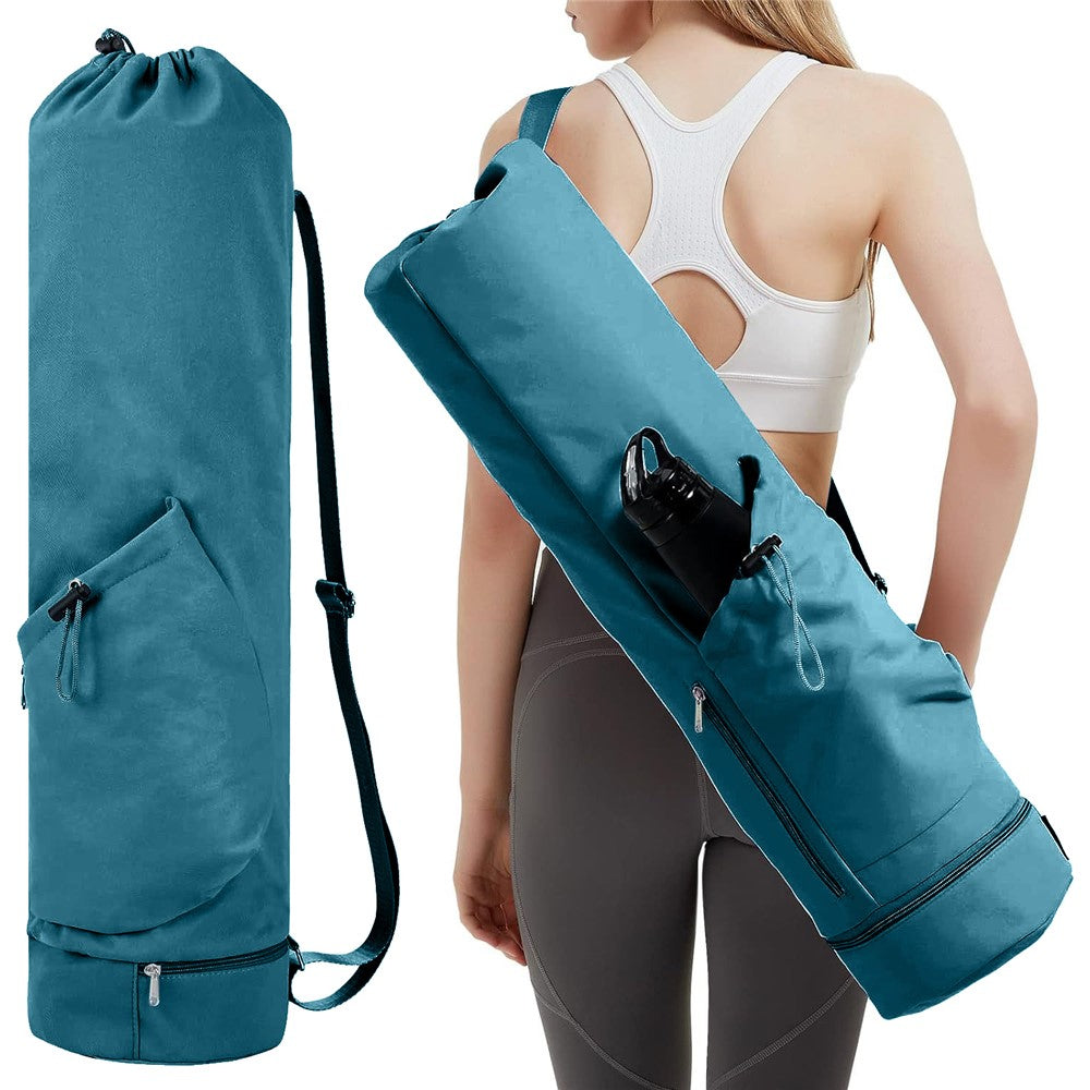 30L Large Capacity Portable Yoga Mat Storage Bag with Bottle Pocket and Wet Compartment