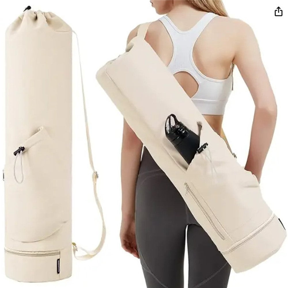 30L Large Capacity Portable Yoga Mat Storage Bag with Bottle Pocket and Wet Compartment