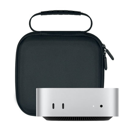 For Apple Mac Mini M4 Portable Carrying Case with Mesh Pocket Shock Resistant Storage Bag