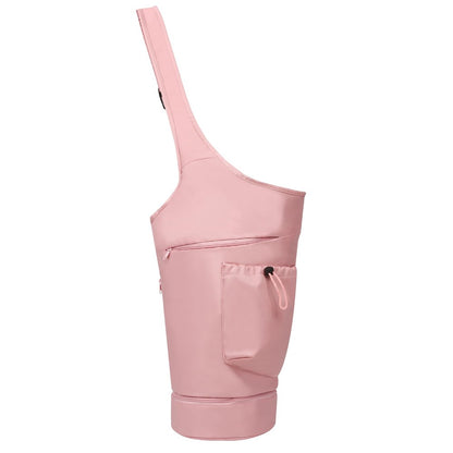 Yoga Mat Carrier Bag Large Opening Polyester Gym Bag with Waterproof Pocket and Drawstring Water Bottle Holder