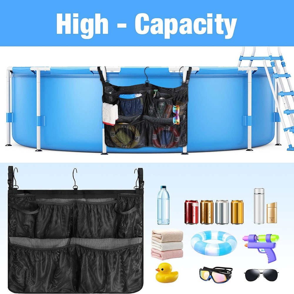 Outdoor Pool Storage Hanging Bag Toy Organizer Bathroom Shower Camping Polyester Mesh Storage Pouch