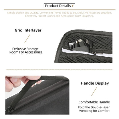 For DJI Osmo Mobile 7 Pro / Mobile 7 Smartphone Gimbal Stabilizer Storage Case EVA Portable Carry Bag