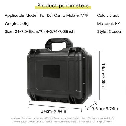 For DJI Osmo Mobile 7 Pro / Mobile 7 Smartphone Gimbal Stabilizer PP Protective Case Explosion Proof Storage Box