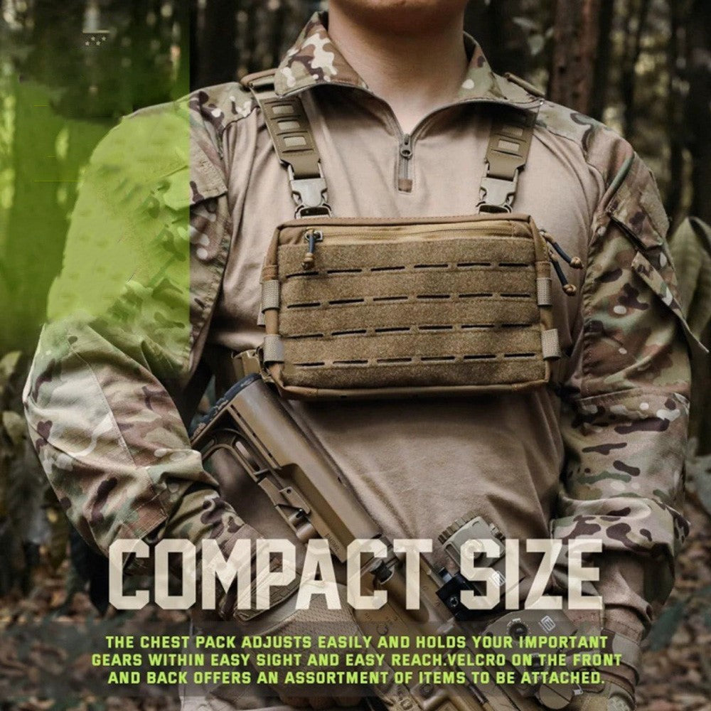 Multifunction Tactical Vest Chest Bag Oxford Fabric Outdoor Hunting Molle Survival Bag