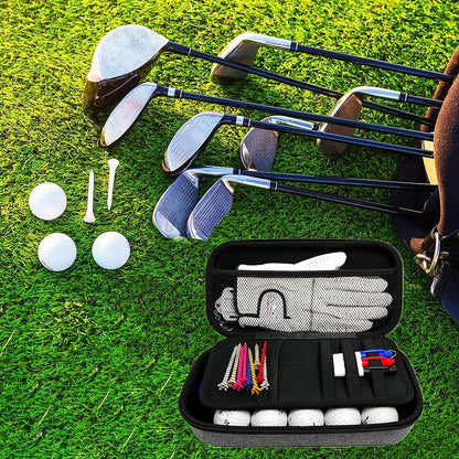 Golf Accessories Organizer Bag for Gloves Balls Tees Markers EVA Portable Storage Case