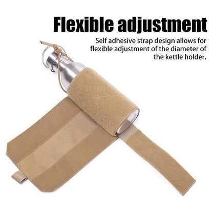 Adjustable Nylon MOLLE Waist Water Bottle Holder for Running Cycling Outdoor Kettle Carrier