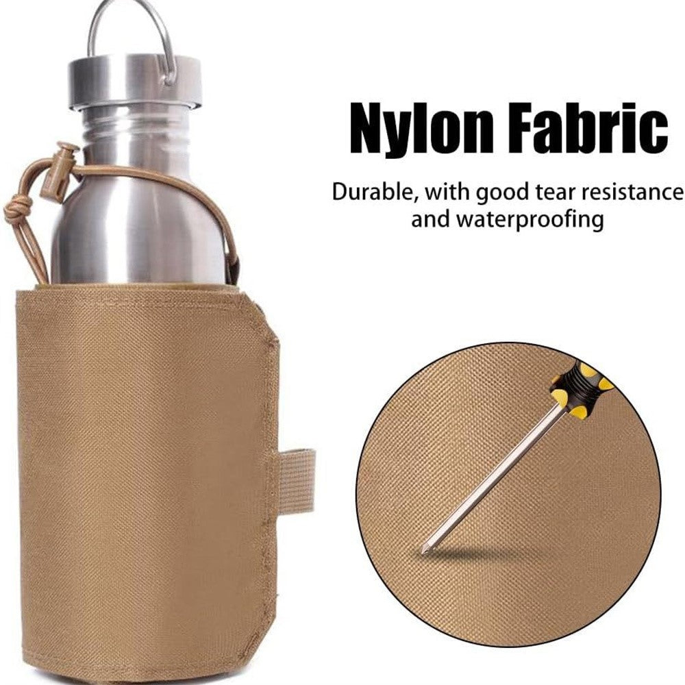 Adjustable Nylon MOLLE Waist Water Bottle Holder for Running Cycling Outdoor Kettle Carrier