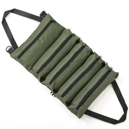 Portable Foldable Tool Bag Oxford Fabric Woodworking Electrician Auto Repair Tools 5 Compartment Organizer Pouch