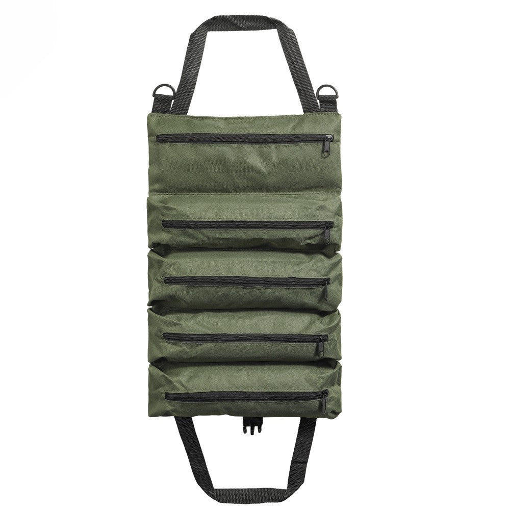 Portable Foldable Tool Bag Oxford Fabric Woodworking Electrician Auto Repair Tools 5 Compartment Organizer Pouch