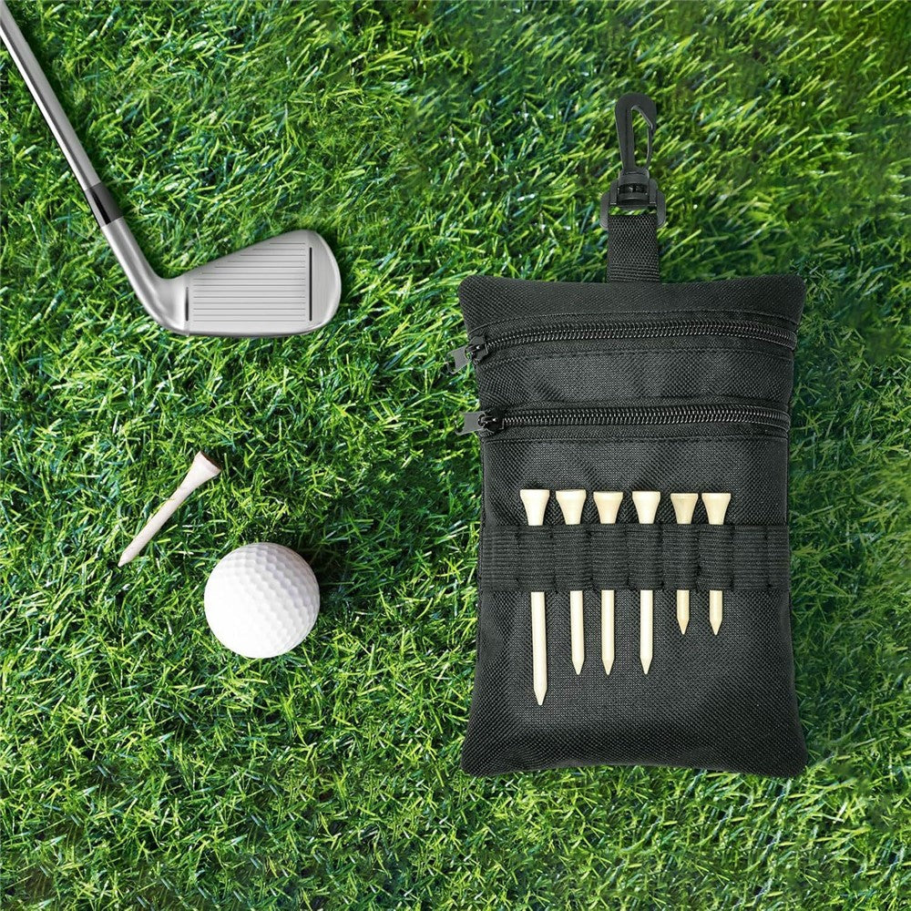 Golf Accessories Organizer Bag Oxford Fabric Waterproof Golf Ball Tee Holder Storage Pouch