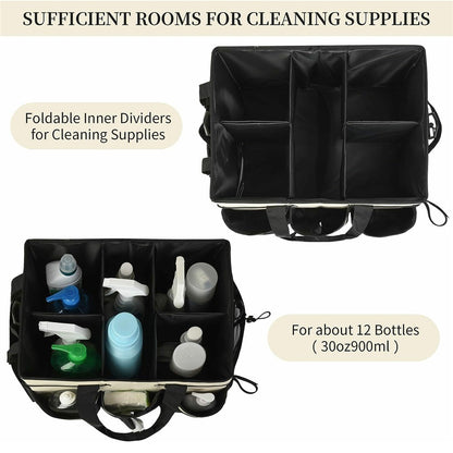 Portable Cleaning Caddy Organizer for Car Detailing Waterproof Storage Bag with Shoulder Strap