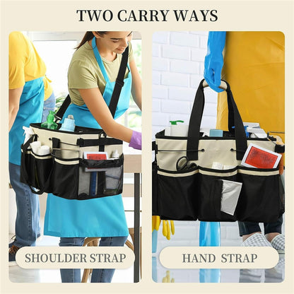 Portable Cleaning Caddy Organizer for Car Detailing Waterproof Storage Bag with Shoulder Strap