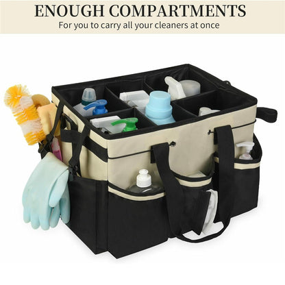 Portable Cleaning Caddy Organizer for Car Detailing Waterproof Storage Bag with Shoulder Strap