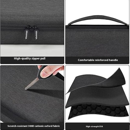 8 Compartments Sunglasses Case Hard EVA Portable Digital Storage Box with Handle