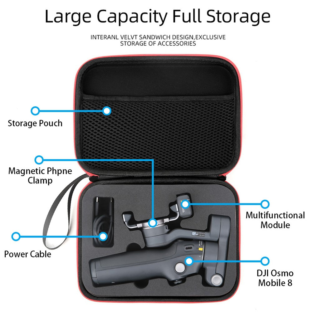 For DJI Osmo Mobile 8 Portable Carrying Case Gimbal Stabilizer Handheld Storage Bag Shock Resistant