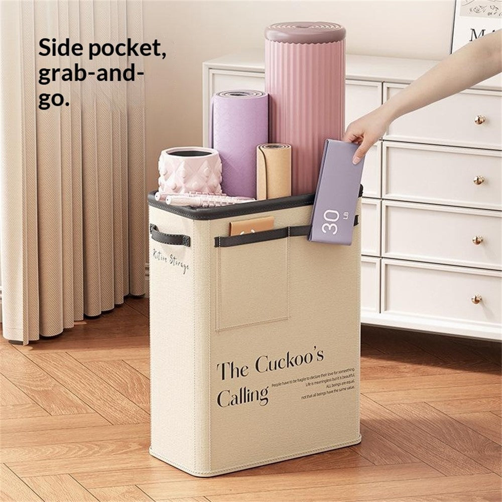 Foldable Yoga Mat Storage Bucket Space Saving Steel Frame Sports Equipment Organizer Basket