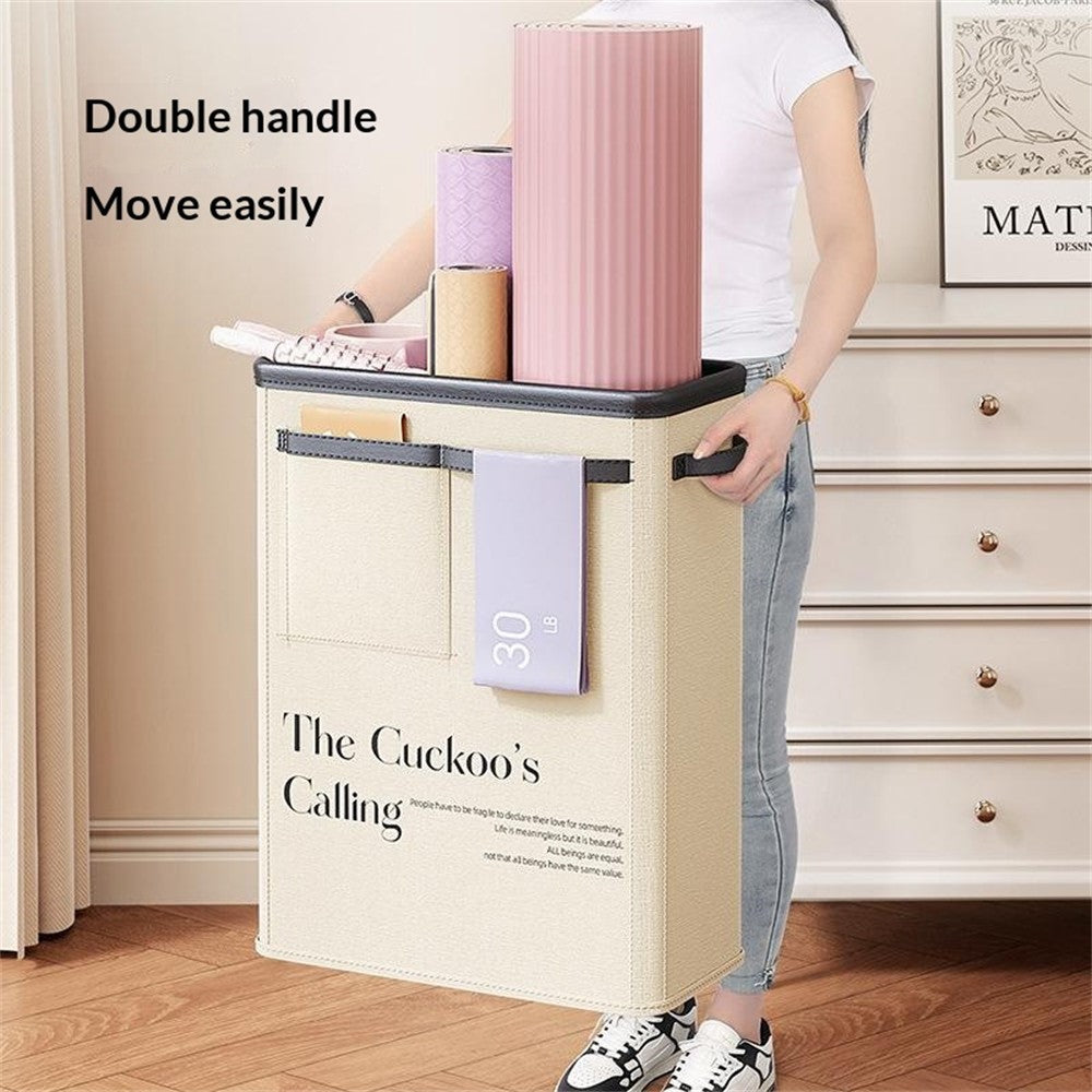 Foldable Yoga Mat Storage Bucket Space Saving Steel Frame Sports Equipment Organizer Basket