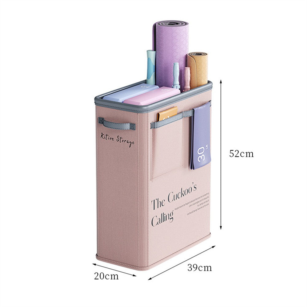 Foldable Yoga Mat Storage Bucket Space Saving Steel Frame Sports Equipment Organizer Basket