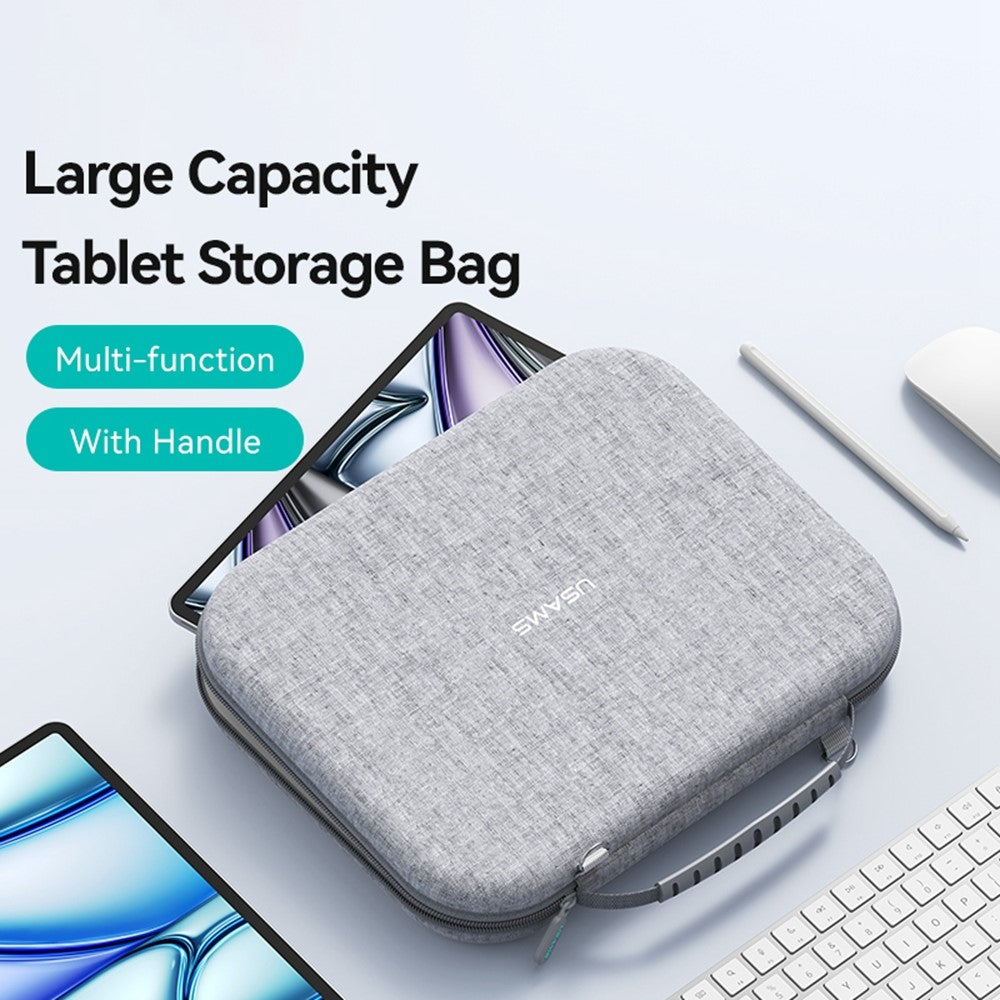 USAMS Jane08 Carrying Case for 14.6 Inch Laptops, Tablets Storage Bags EVA Hard Shell Sleeve with Plush Cushion / Shoulder Strap