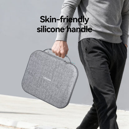 USAMS Jane07 Carrying Case for 12.6 Inch Laptops, Tablets Storage Bags EVA Hard Shell Sleeve with Plush Cushion / Shoulder Strap
