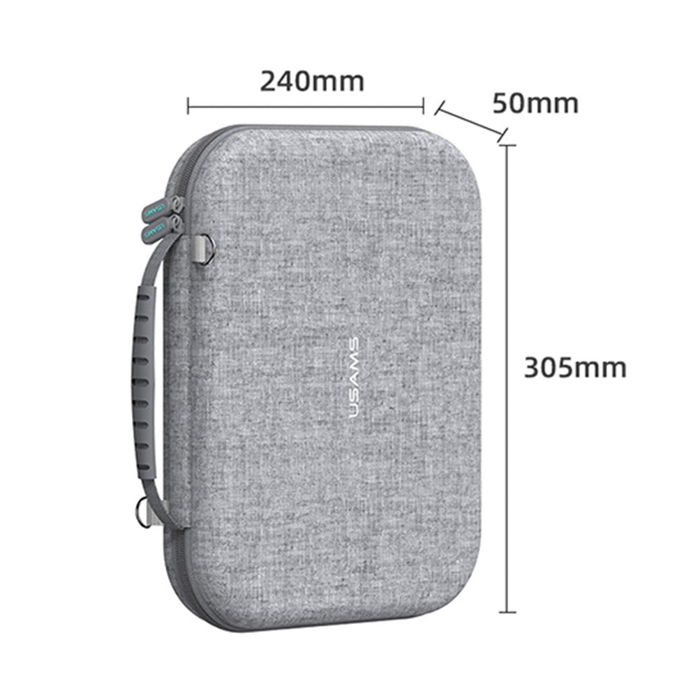USAMS Jane07 Carrying Case for 12.6 Inch Laptops, Tablets Storage Bags EVA Hard Shell Sleeve with Plush Cushion / Shoulder Strap