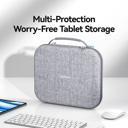USAMS Jane07 Carrying Case for 12.6 Inch Laptops, Tablets Storage Bags EVA Hard Shell Sleeve with Plush Cushion / Shoulder Strap