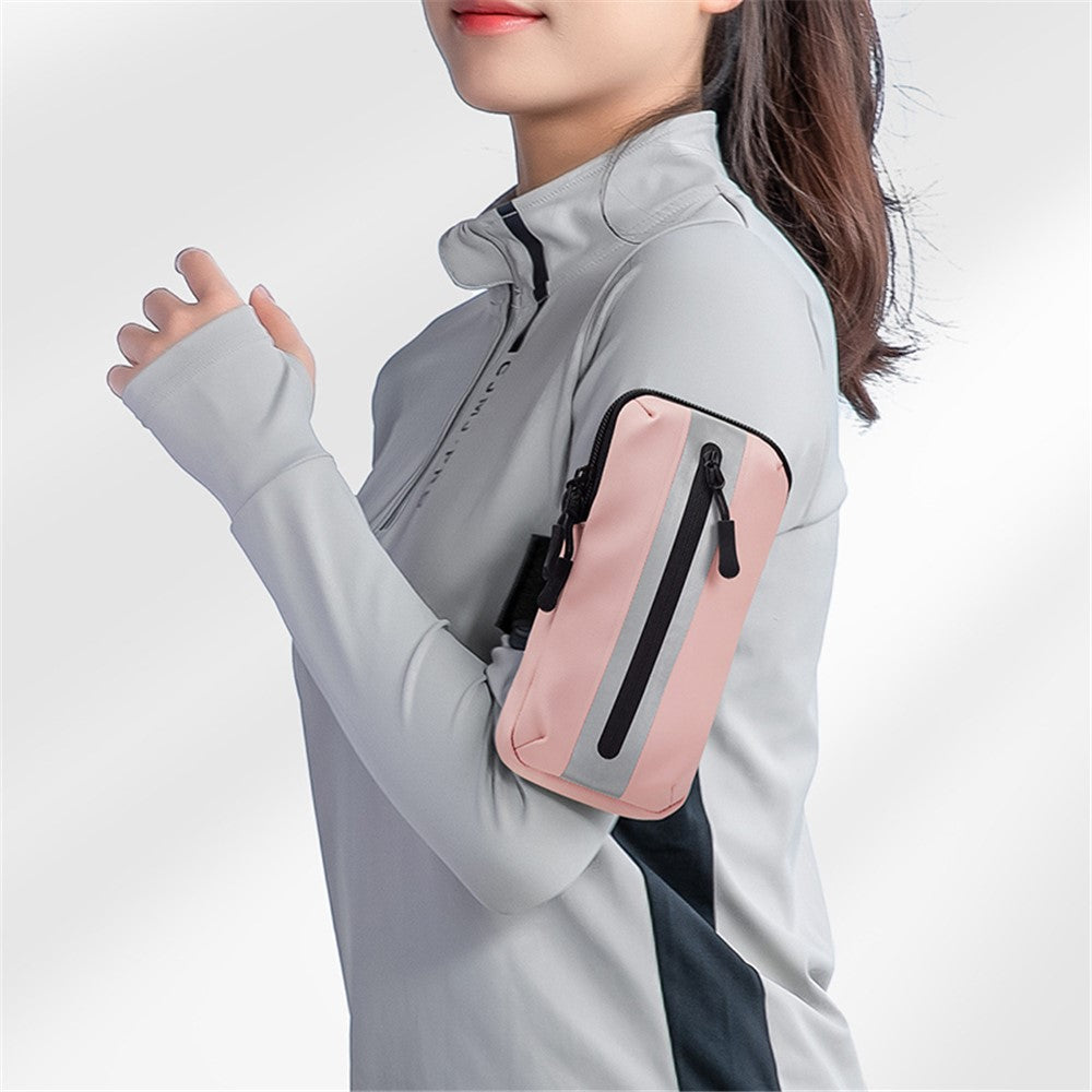 Oxford Fabric + Polyester Armband Phone Pouch Lightweight Cell Phones Bag for Outdoor Cycling