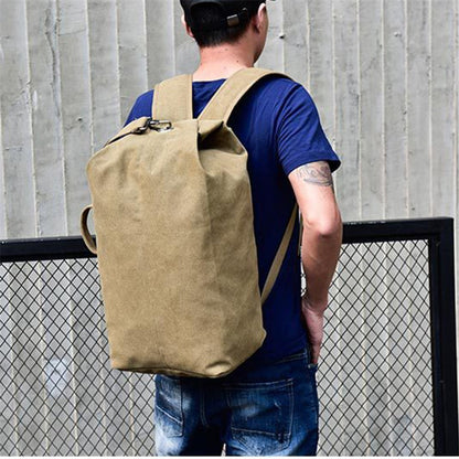 Super Large Canvas Travel Backpack Hiking Camping Rucksack Notebook Computer Laptop Shoulders Bag, Size: L