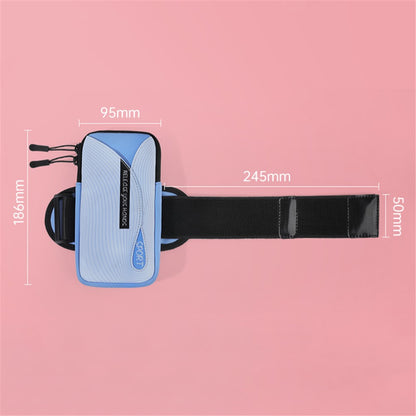 Cell Phone Armband for 6.8'' Phone PU Leather + Polyester Sweatproof Sports Arm Pouch Bag with Adjustable Elastic Band