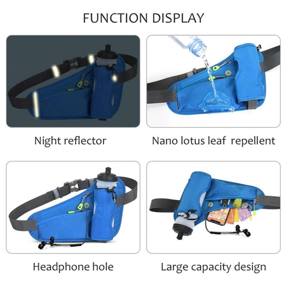 Hiking Fanny Pack Water Bottle Holder Outdoor Sport Running Waist Bag for Cycling Dog Walking
