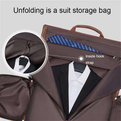 PU Leather Men Suit Storage Bag Large Capacity Waterproof Travel Luggage Tote Crossbody Bag