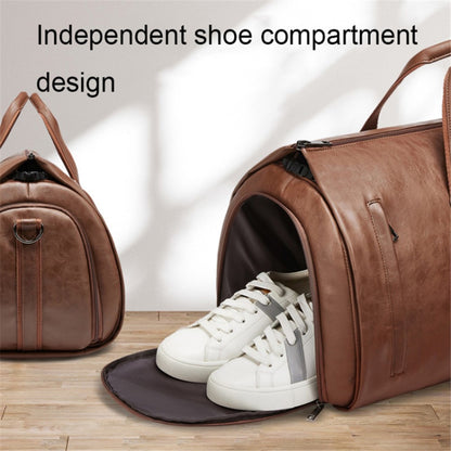 PU Leather Men Suit Storage Bag Large Capacity Waterproof Travel Luggage Tote Crossbody Bag