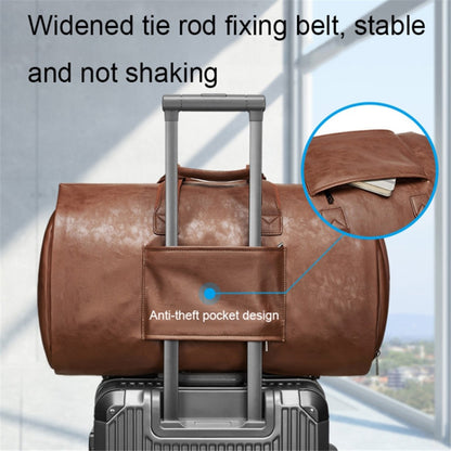 PU Leather Men Suit Storage Bag Large Capacity Waterproof Travel Luggage Tote Crossbody Bag