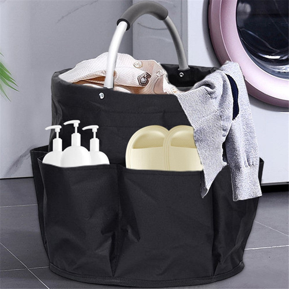 WD3-132 Foldable Storage Basket Oxford Cloth Portable Carrying Basket for Beach Picnic Gardening Tool