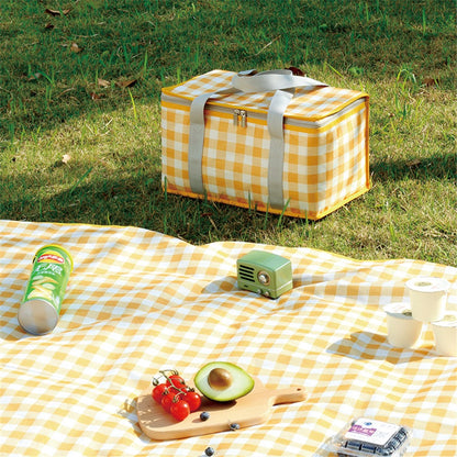 Outdoor Picnic Bag Thickened Aluminum Film 600D Oxford Cloth Insulation Food Drink Storage Bag