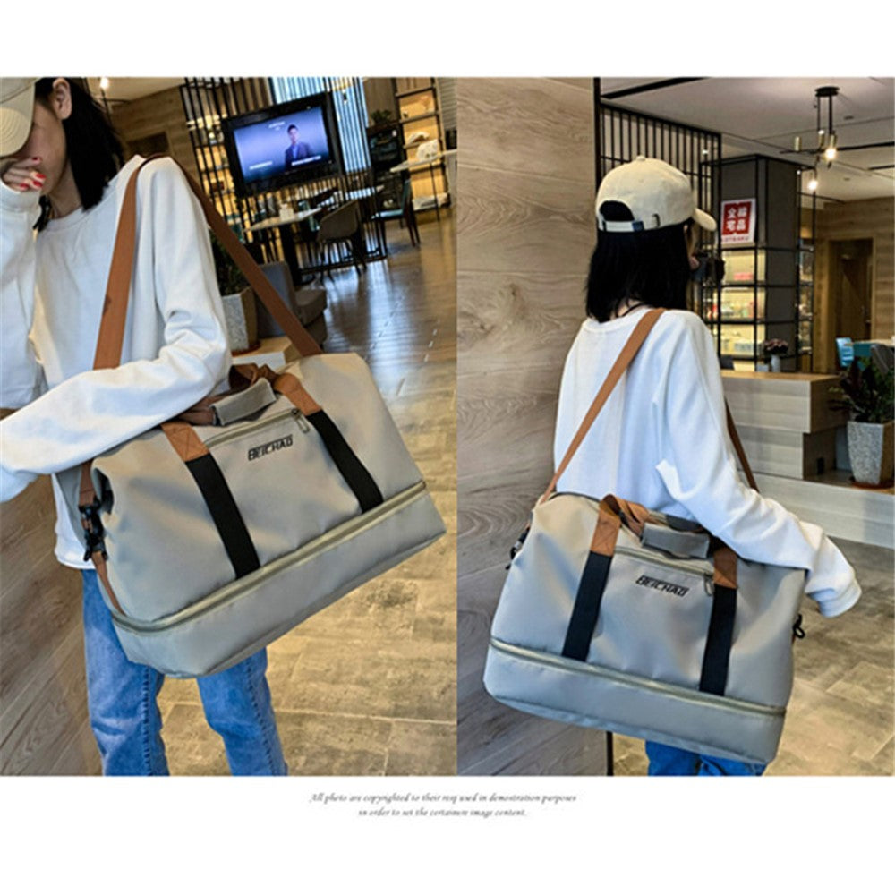 BED-810 Casual Oxford Cloth Gym Tote Bag Travel Weekender Handbag Crossbody Shoulder Bag