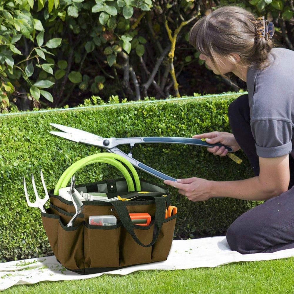 KG0050 Gardening Tool Storage Bag Oxford Cloth Multiple Pockets Plant Tool Kit Tote