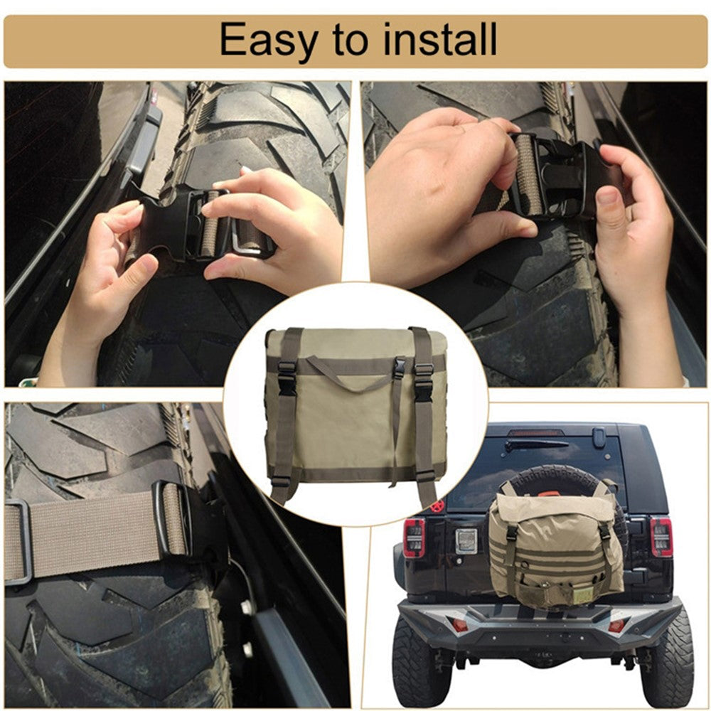 Off-Road Car Spare Tyre Hanging Bag Storage Bag Outdoor Oxford Cloth Backpack