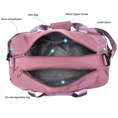 Large Capacity Oxford Cloth Waterproof Fitness Tote Crossbody Bag Travel Luggage Bag