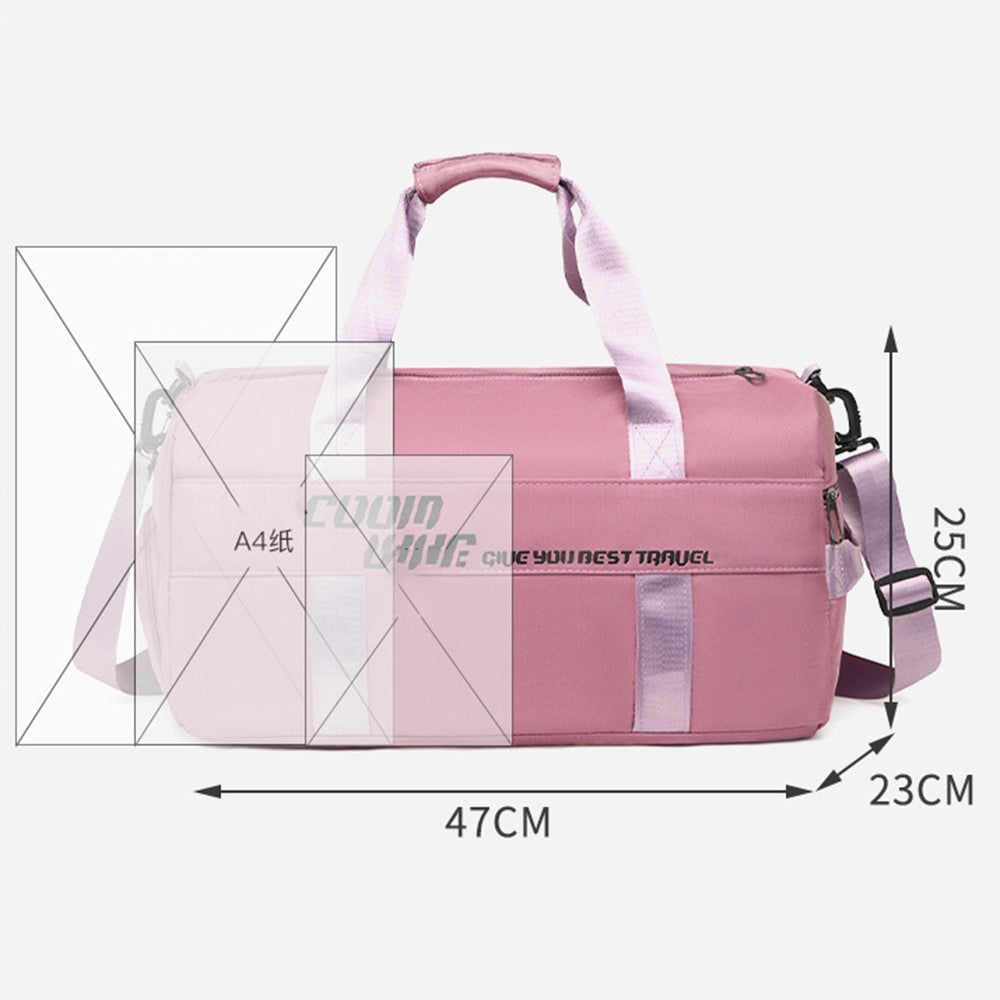 Large Capacity Oxford Cloth Waterproof Fitness Tote Crossbody Bag Travel Luggage Bag