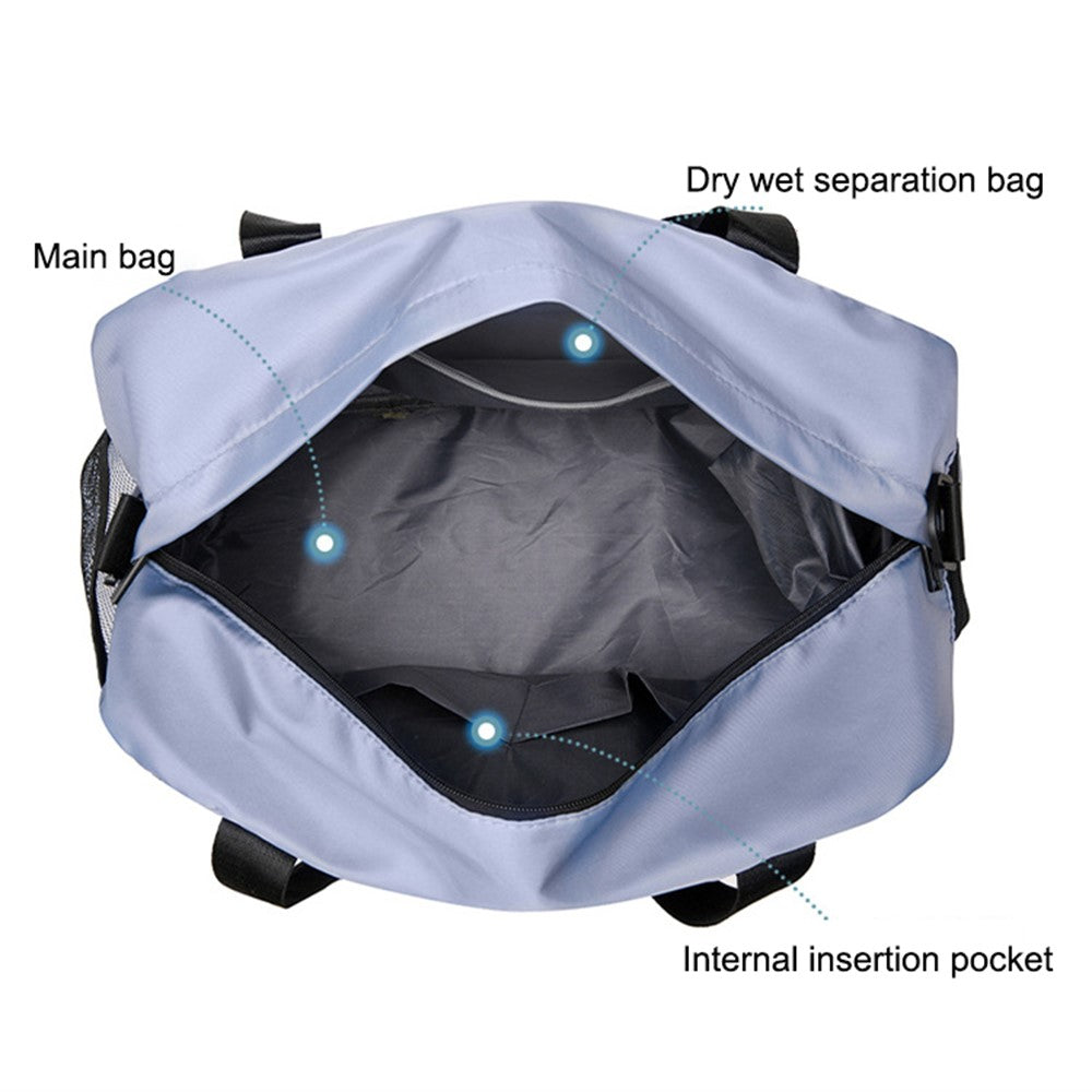 Dry Wet Separation Gym Bag Waterproof Oxford Cloth Travel Tote Bag with Shoes Compartment