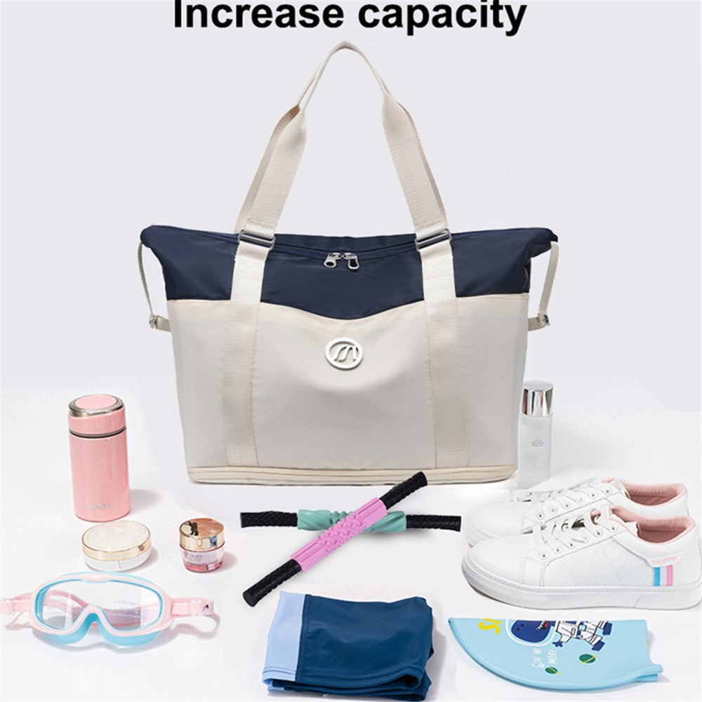 Foldable Travel Bag Waterproof Nylon Luggage Tote Bag with Expandable Capacity