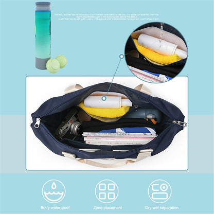 Foldable Travel Bag Waterproof Nylon Luggage Tote Bag with Expandable Capacity