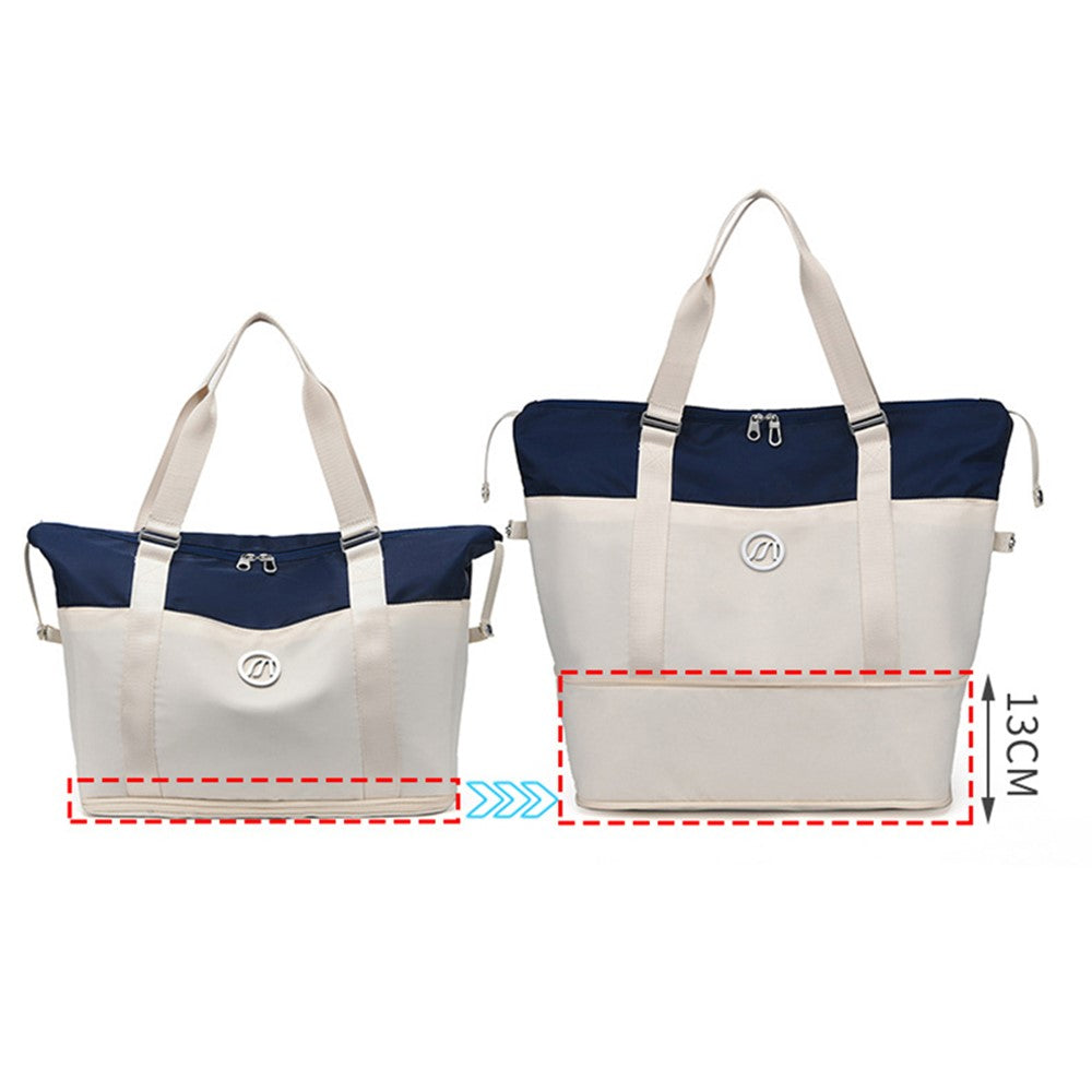 Foldable Travel Bag Waterproof Nylon Luggage Tote Bag with Expandable Capacity